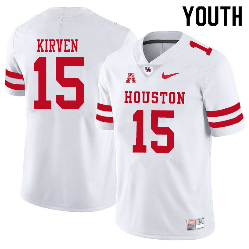 Youth #15 Zamar Kirven Houston Cougars College Football Jerseys Sale-White - Click Image to Close